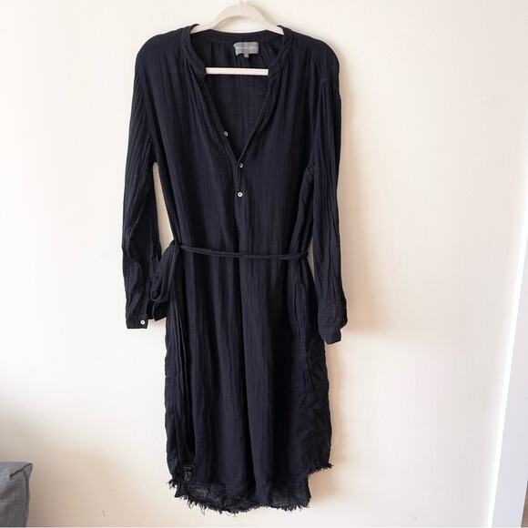 Michael Stars Dresses & Skirts - Michael Stars Muslin Long Sleeve Shirt Dress Midi Women’s size XS Black